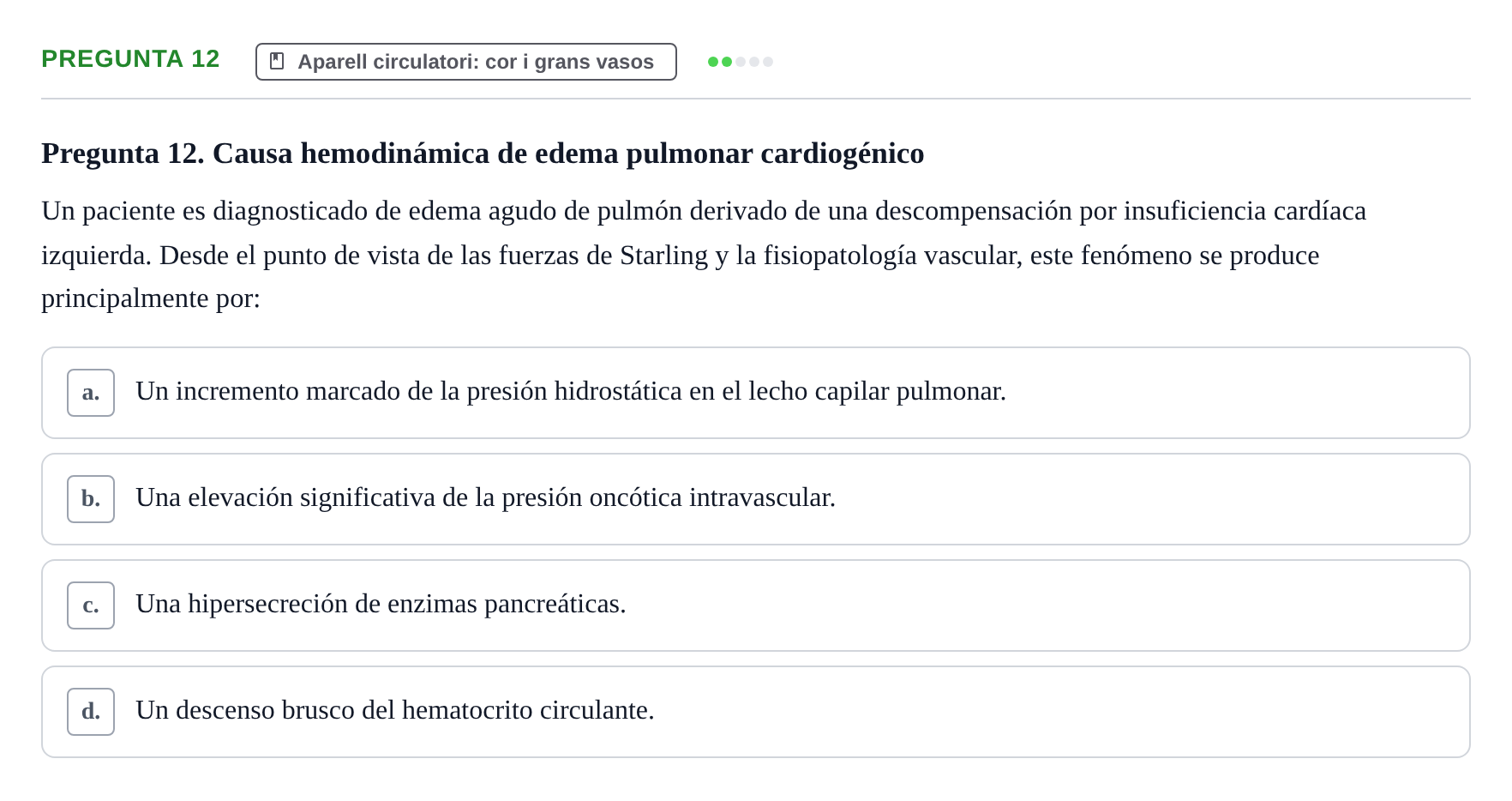 Enunciado: Pregunta 12