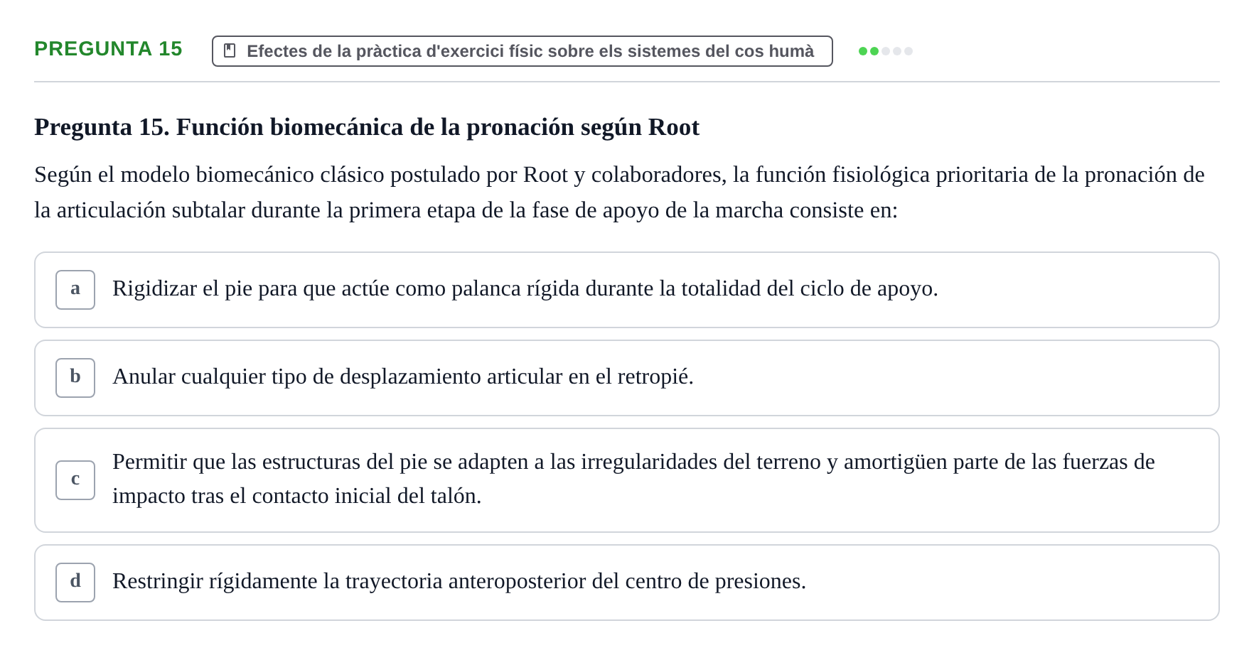 Enunciado: Pregunta 15