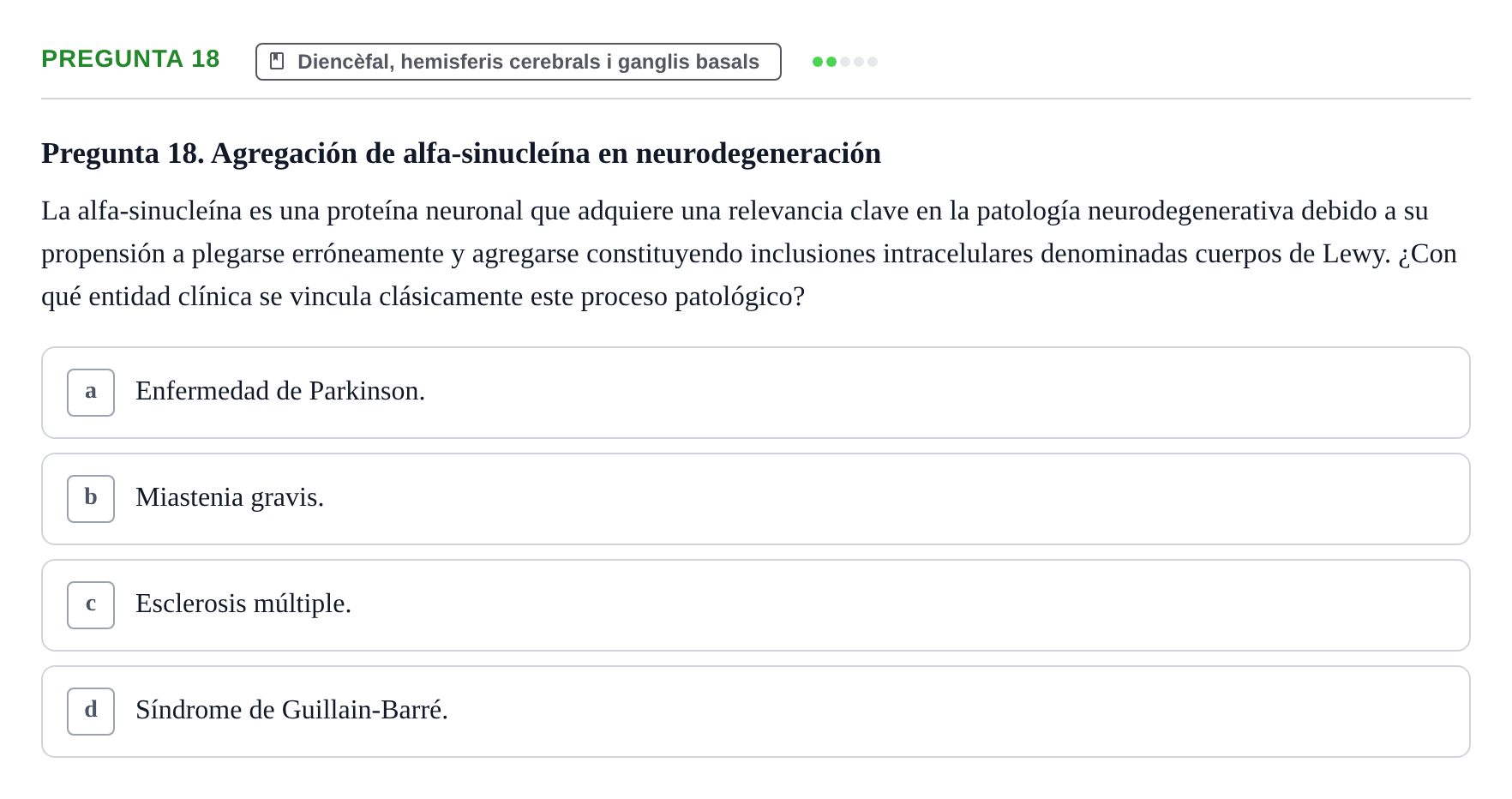 Enunciado: Pregunta 18