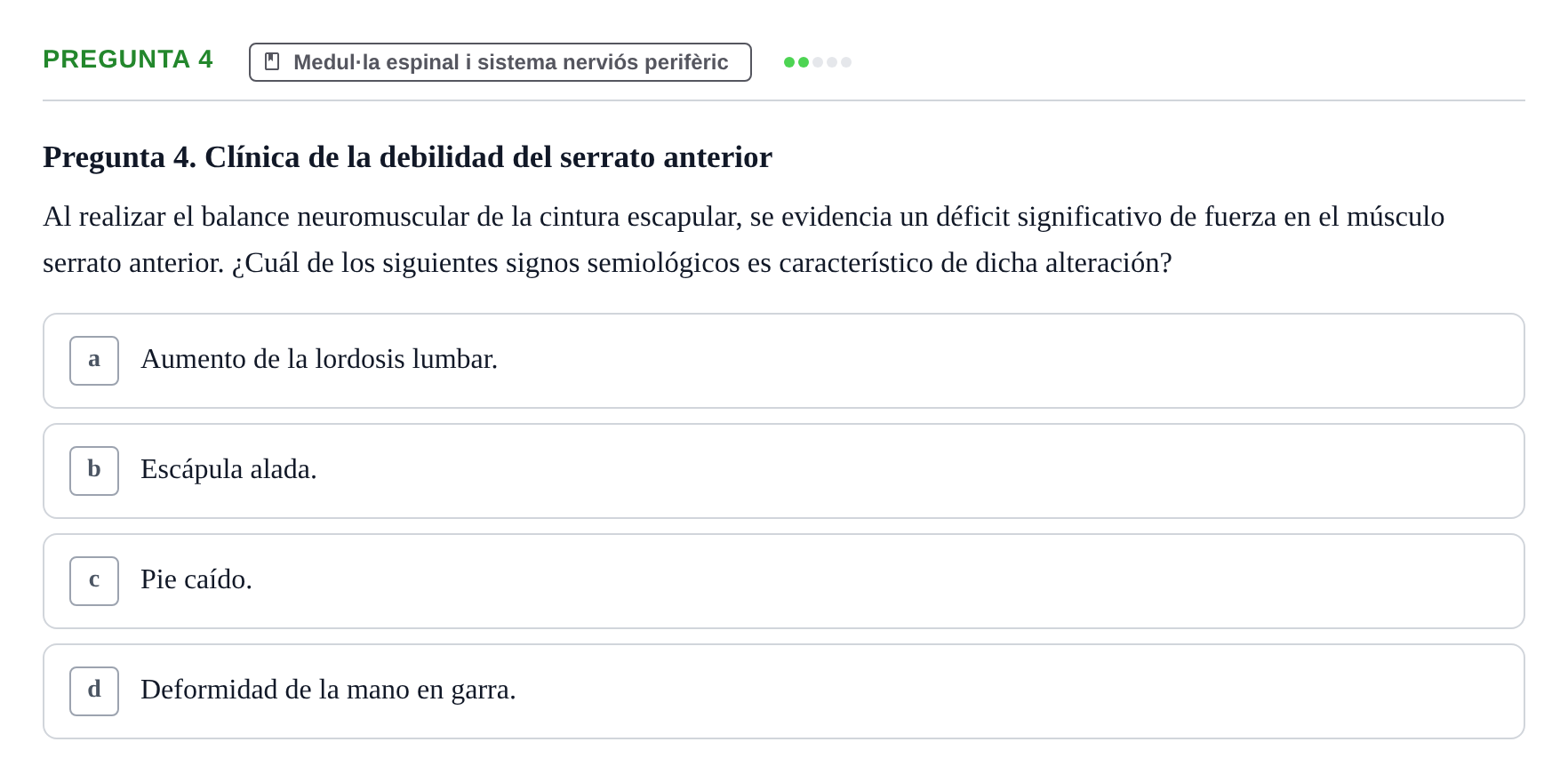 Enunciado: Pregunta 4