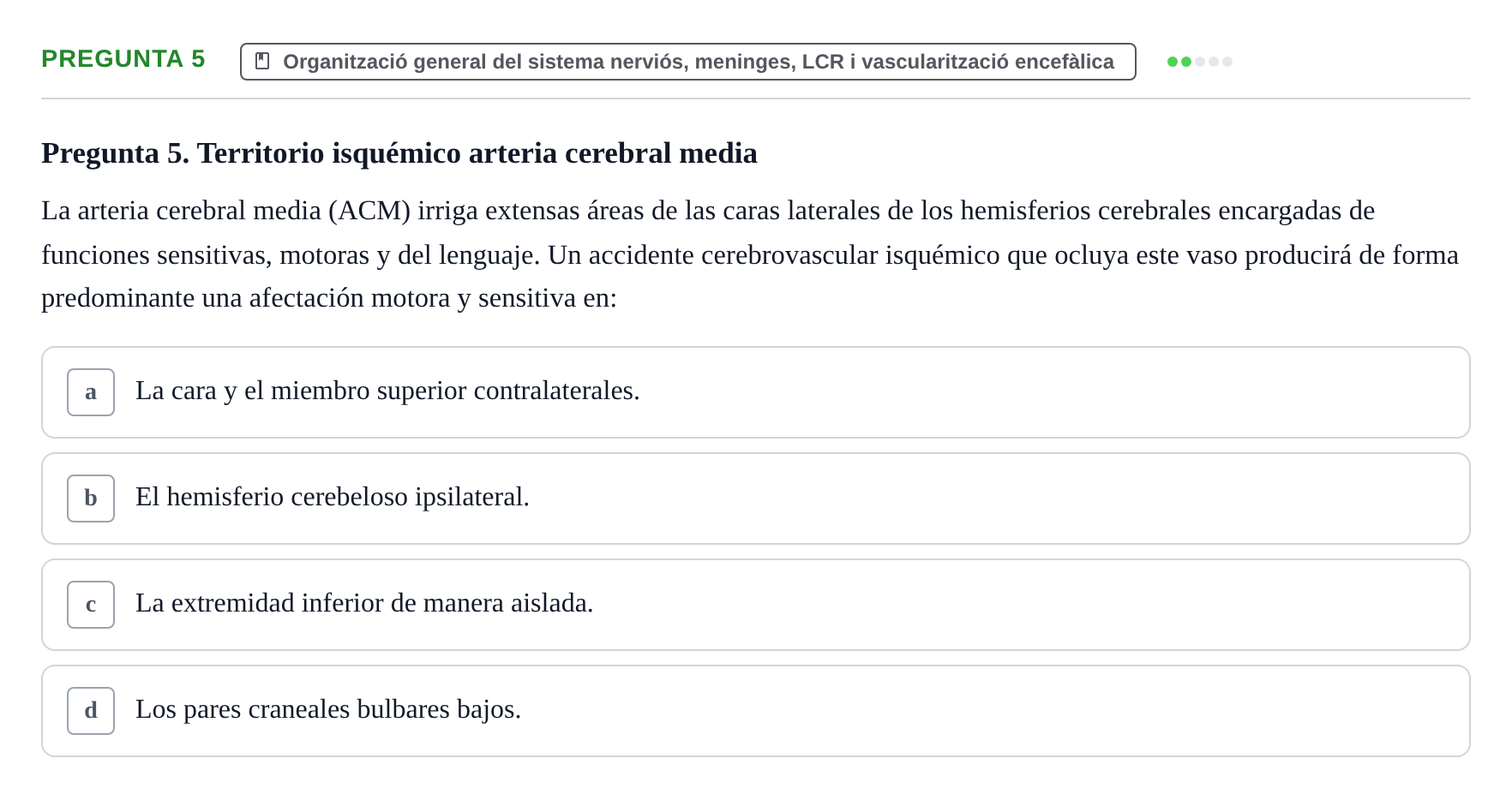Enunciado: Pregunta 5