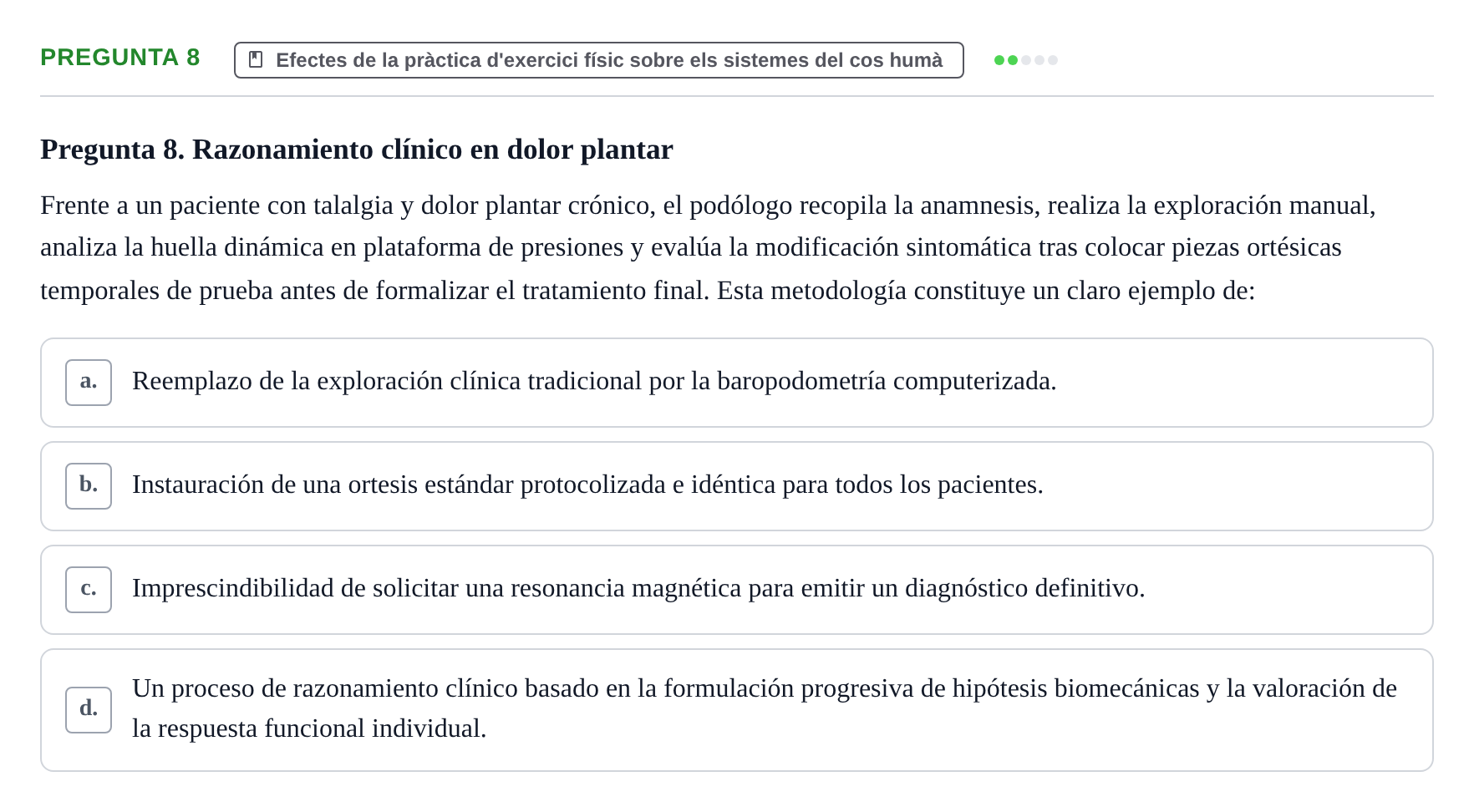 Enunciado: Pregunta 8