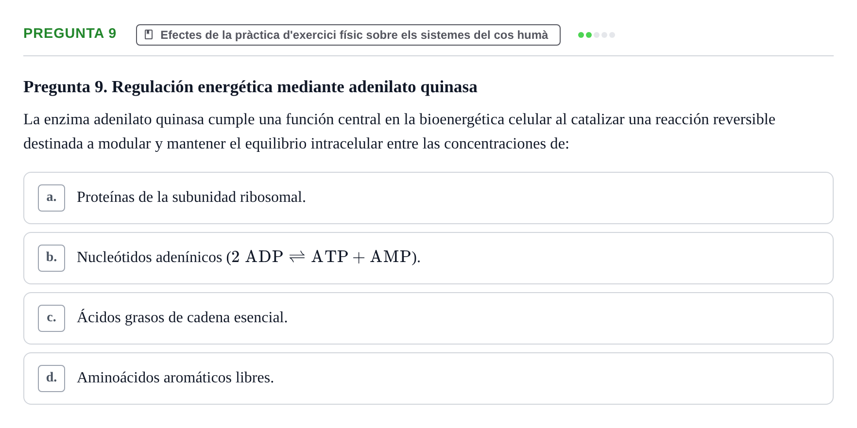 Enunciado: Pregunta 9