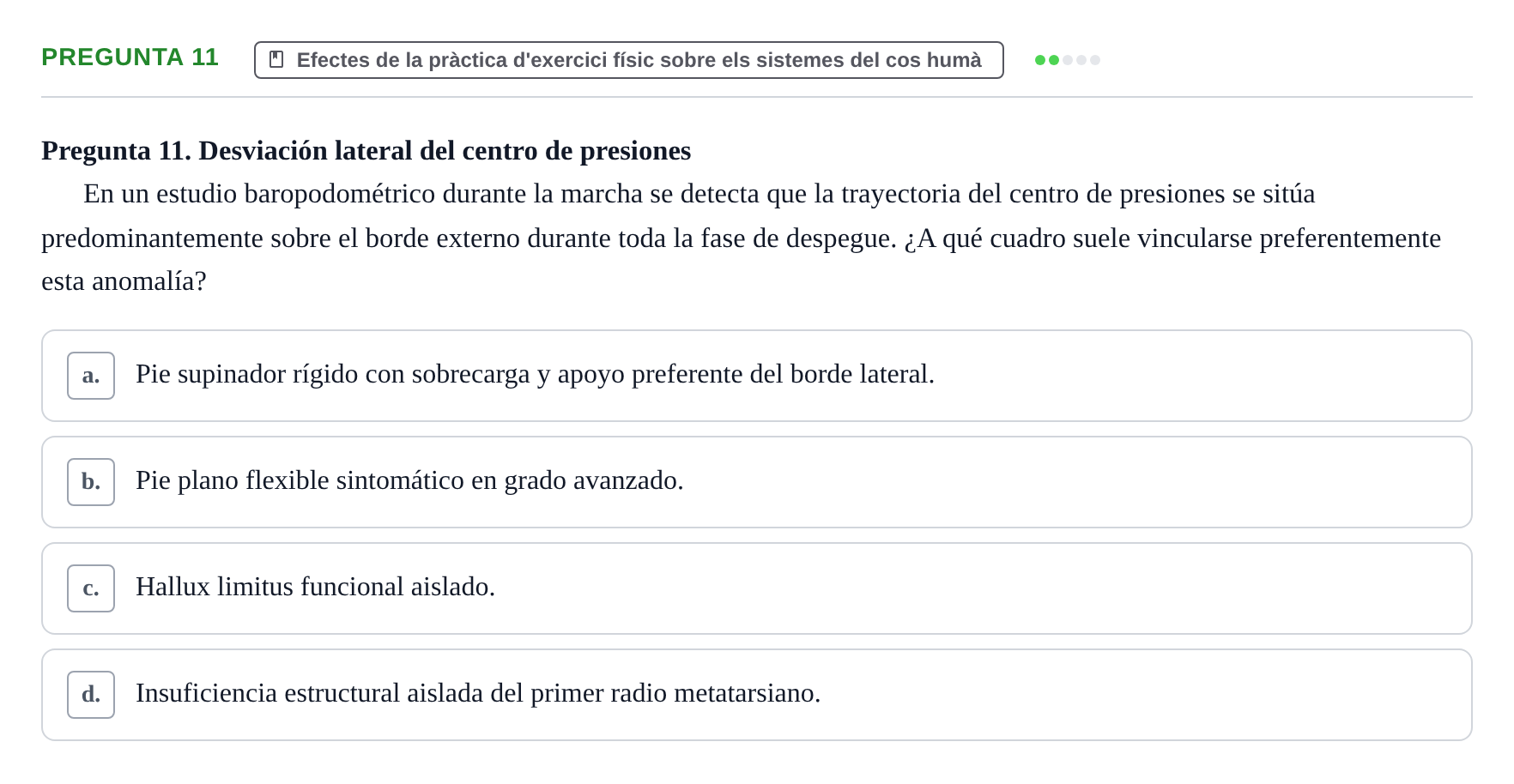 Enunciado: Pregunta 11