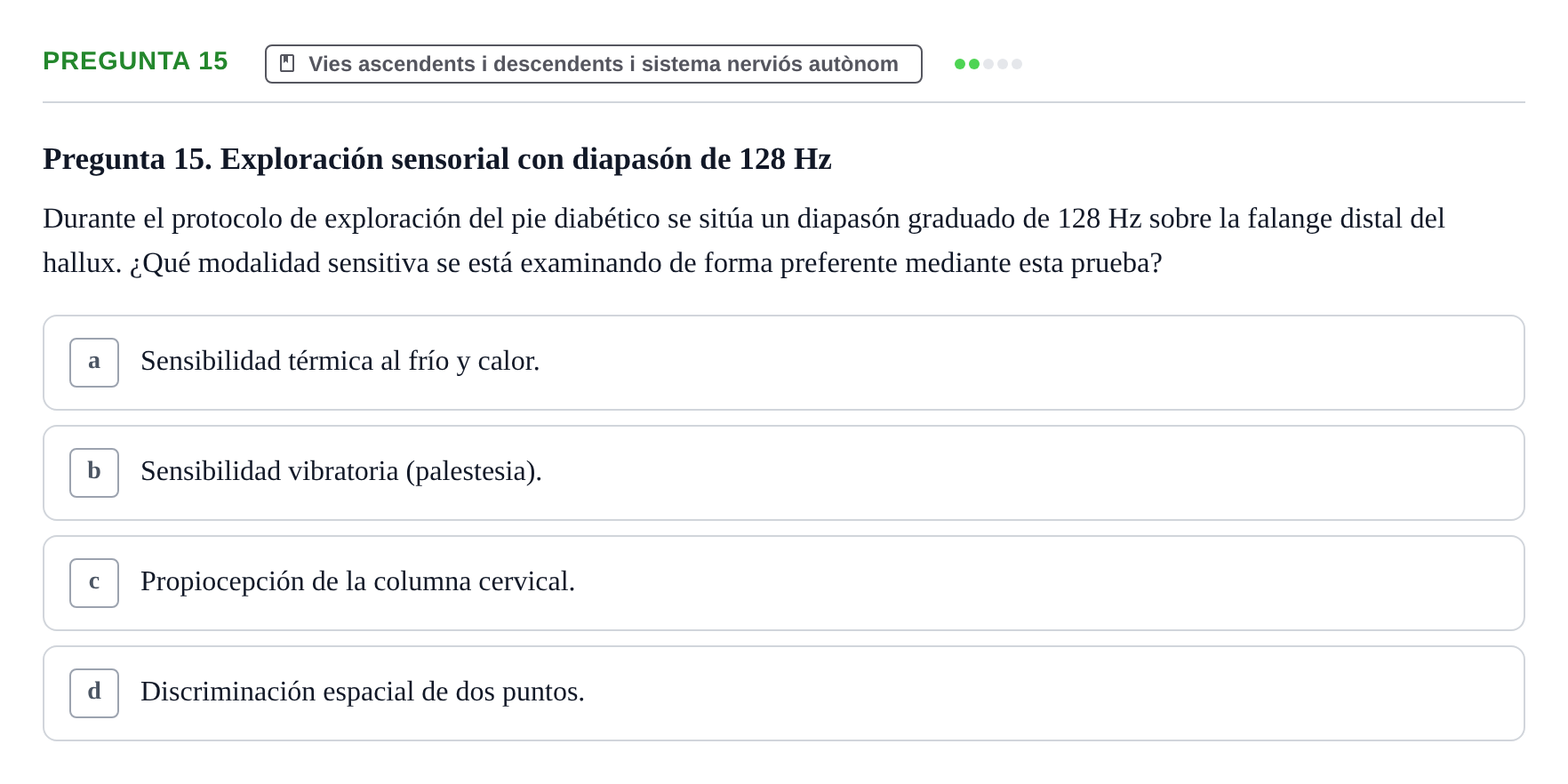 Enunciado: Pregunta 15