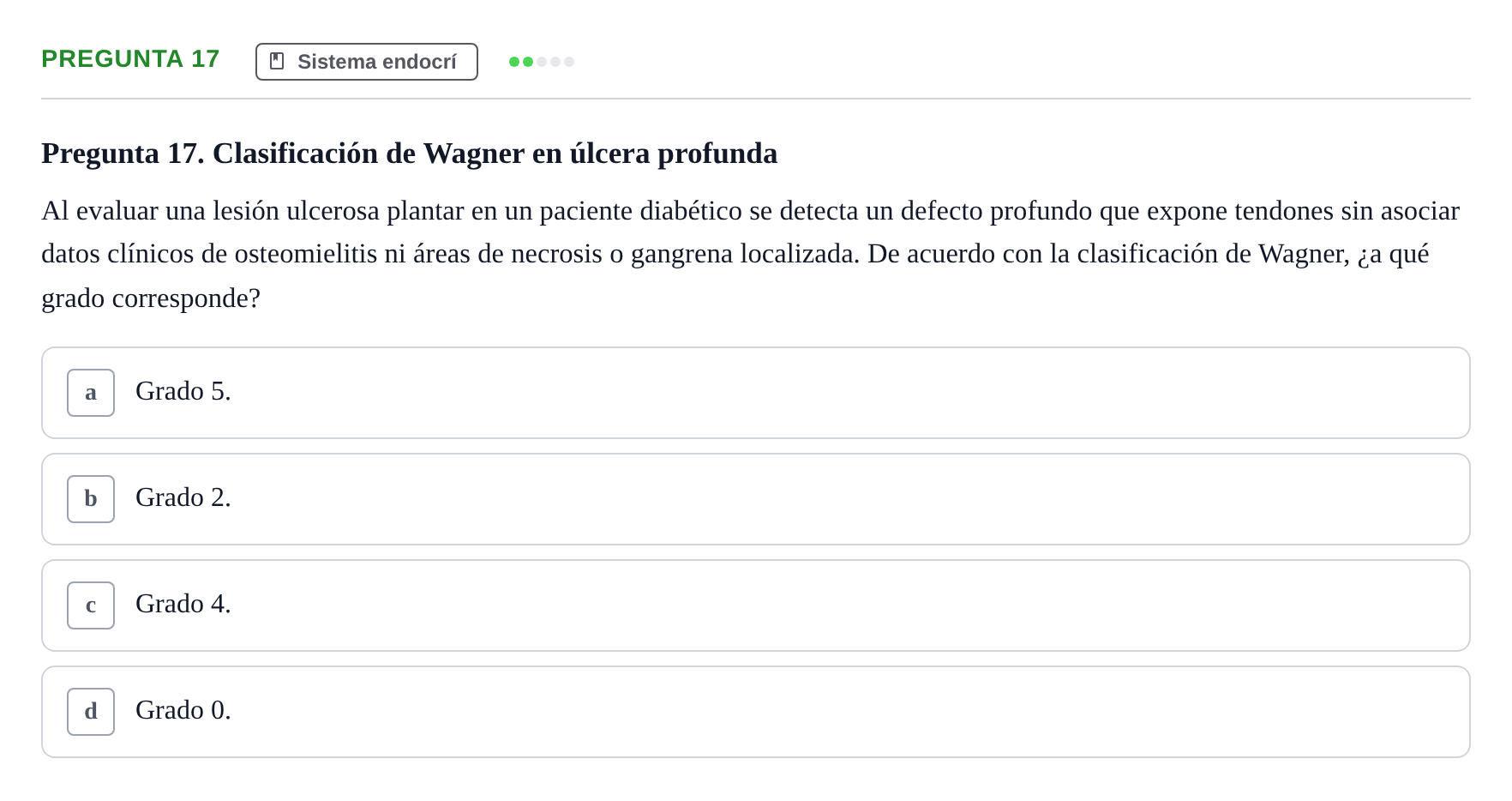 Enunciado: Pregunta 17