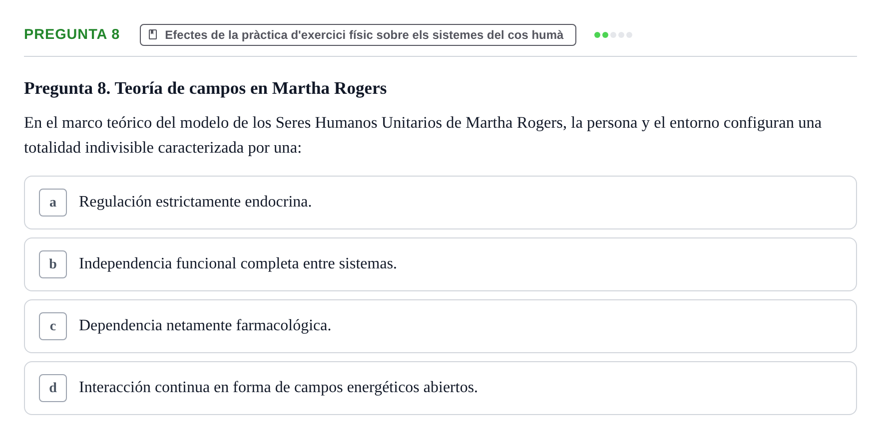 Enunciado: Pregunta 8