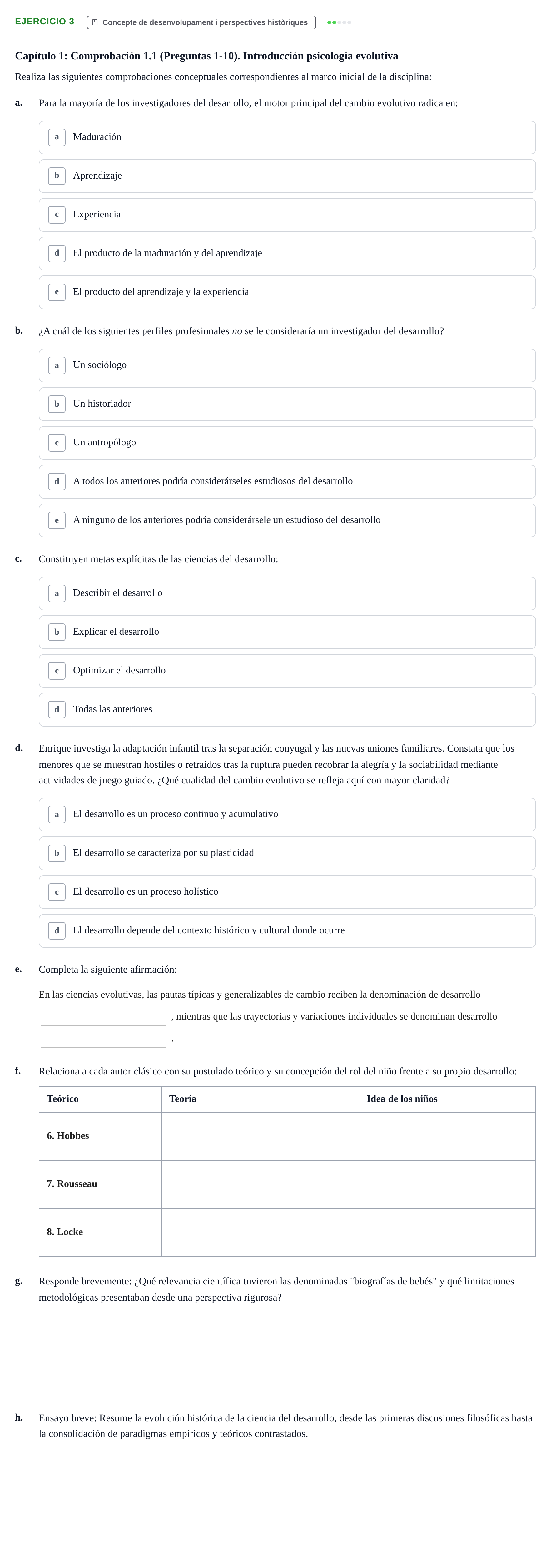 Enunciado: Problema 3 · Desenvolupament en la Infancia UB Batería de preguntas de examen por temas (Parte 1)