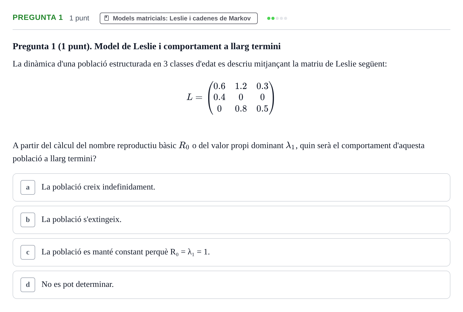 Enunciado: Pregunta 1 · Matemáticas UDG 2016