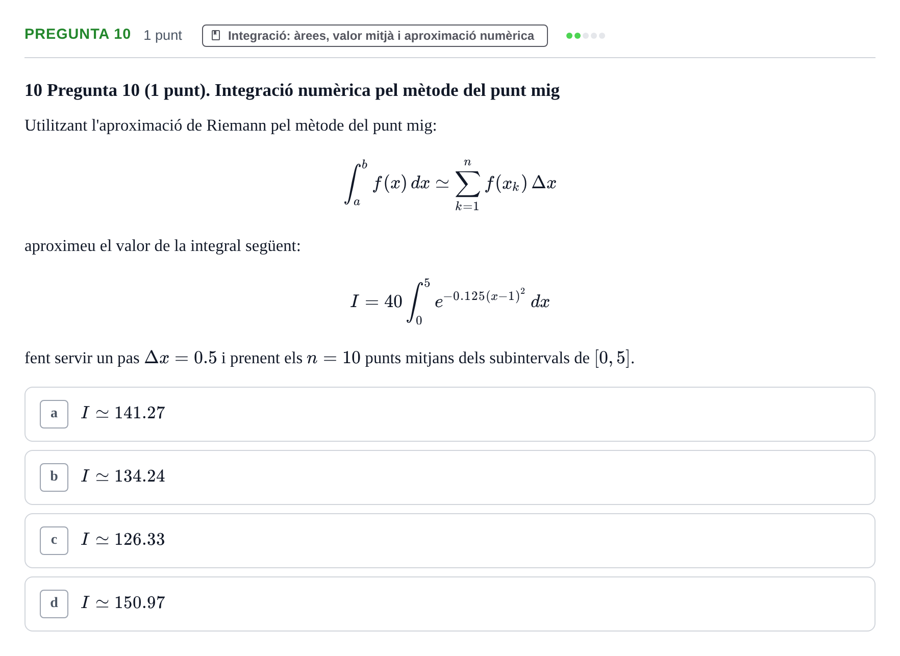 Enunciado: Pregunta 10 · Matemáticas UDG 2017
