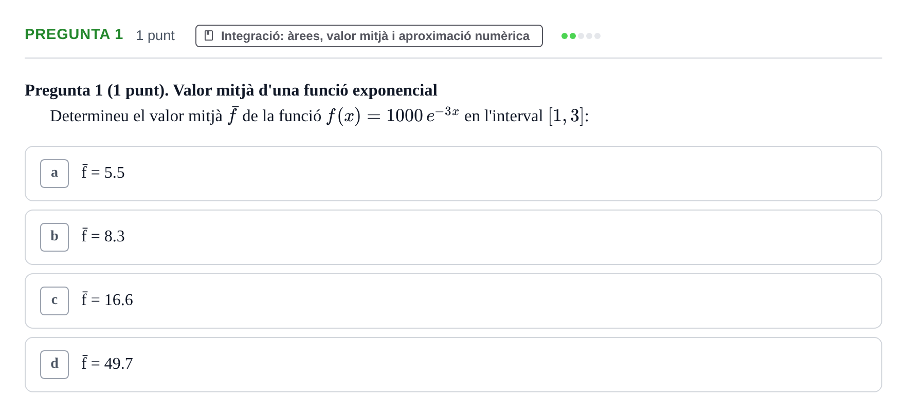 Enunciado: Pregunta 1 · Matemáticas UDG 2017