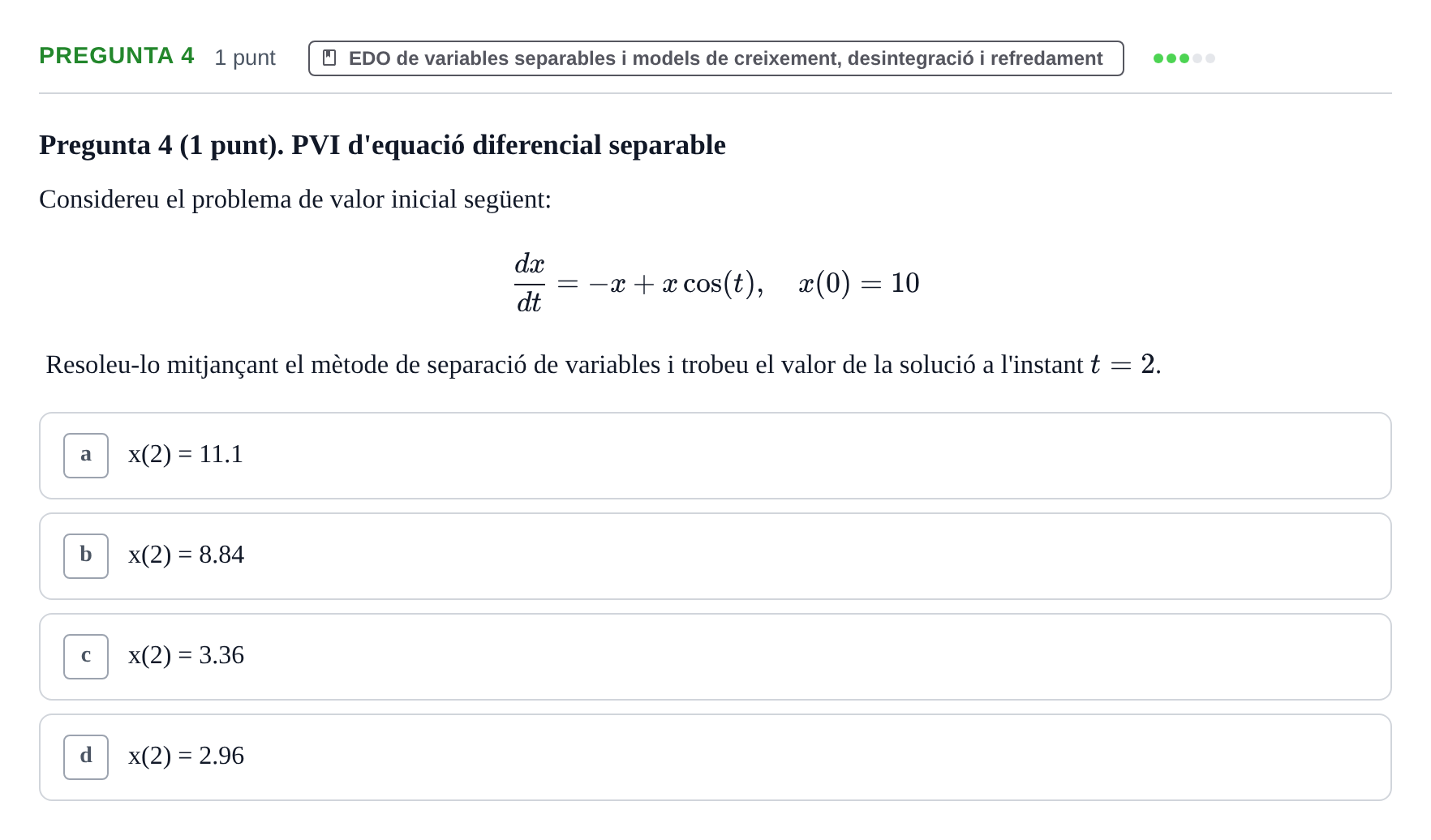 Enunciado: Pregunta 4 · Matemáticas UDG 2017