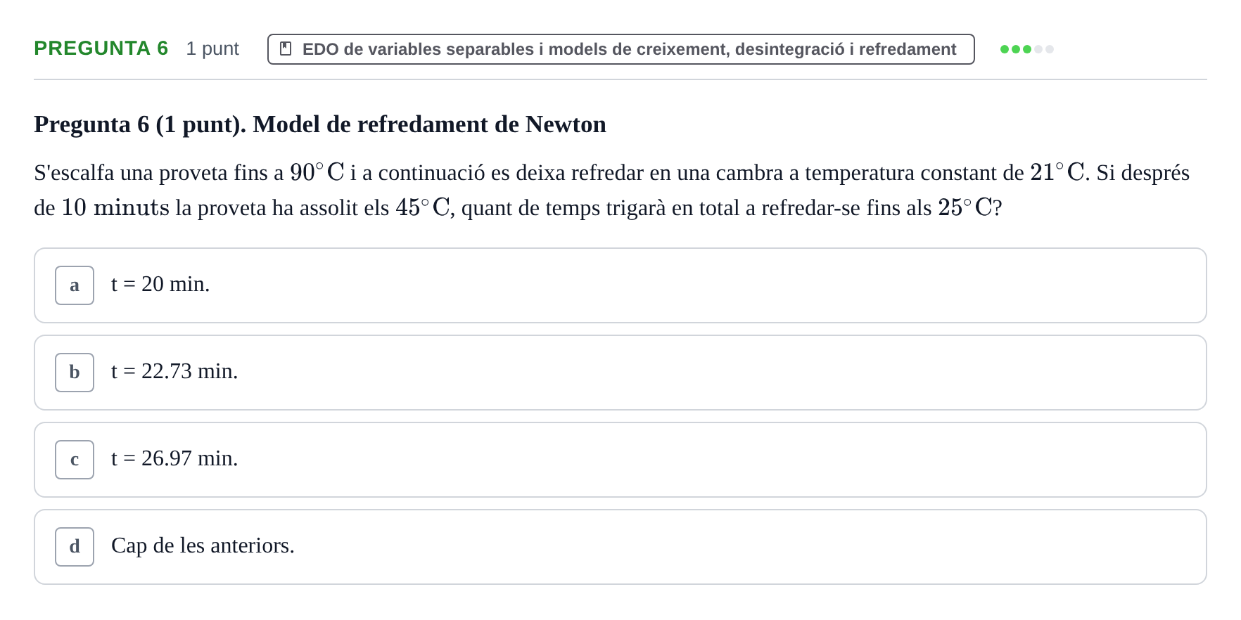 Enunciado: Pregunta 6 · Matemáticas UDG 2017