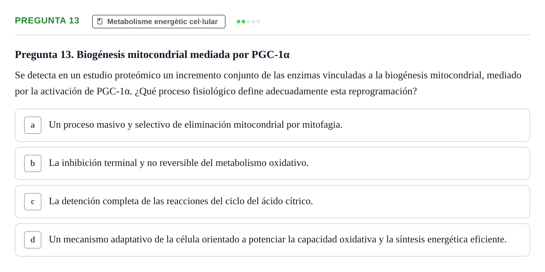 Enunciado: Pregunta 13
