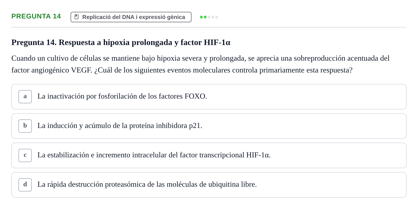 Enunciado: Pregunta 14