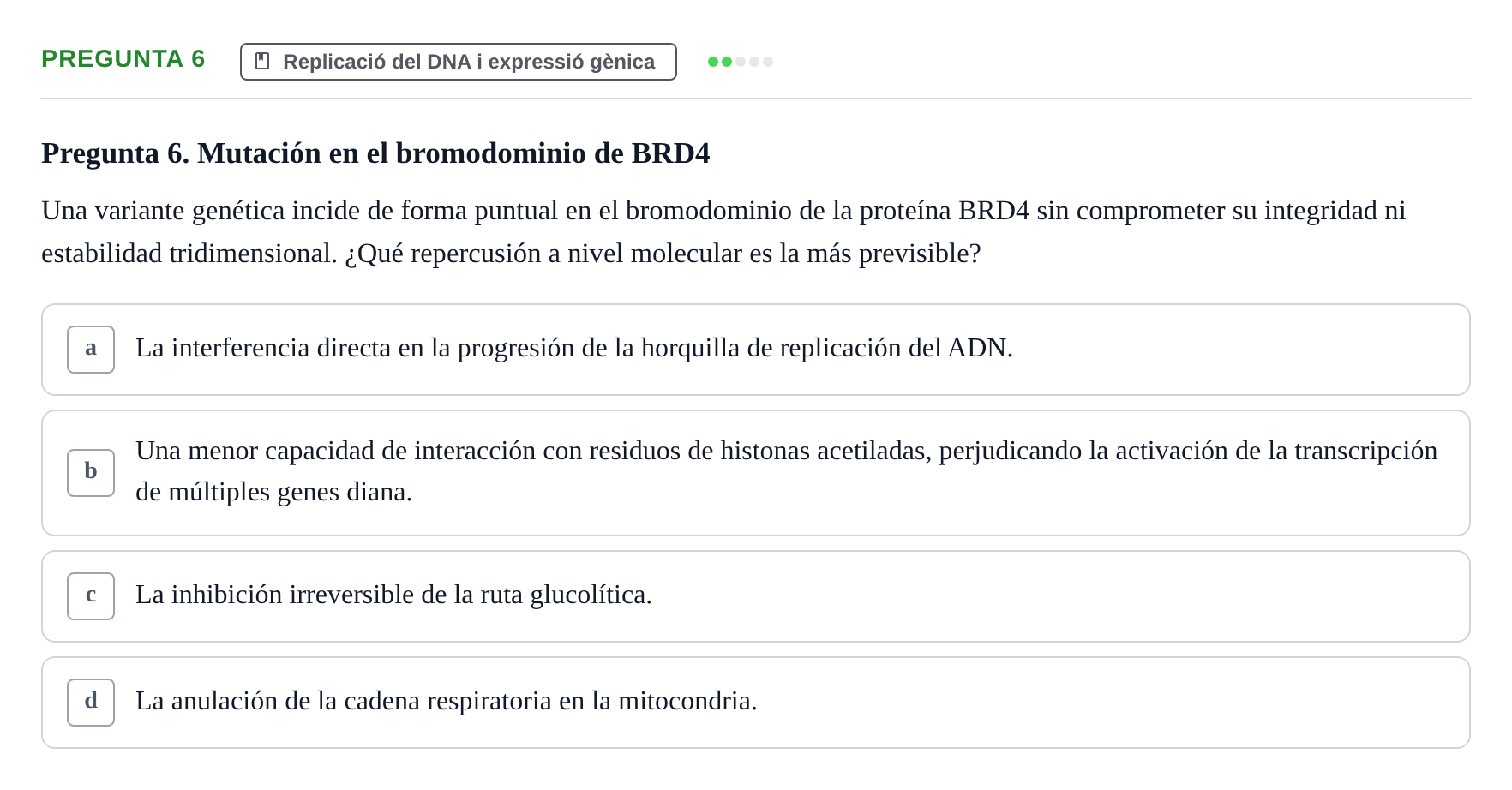 Enunciado: Pregunta 6