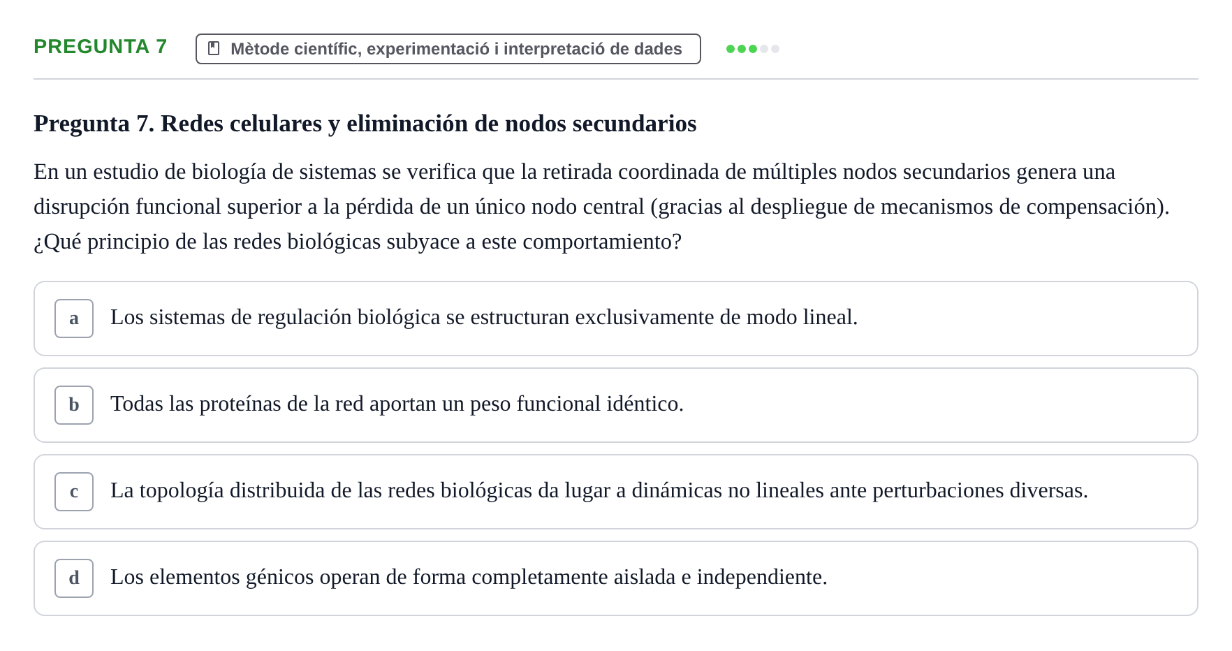 Enunciado: Pregunta 7