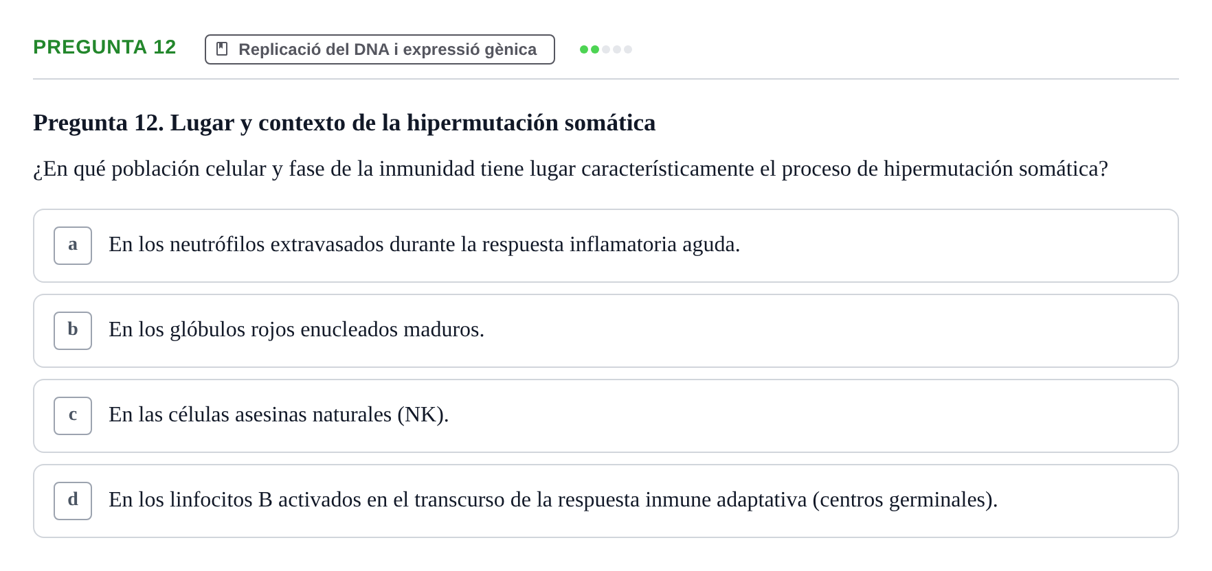 Enunciado: Pregunta 12