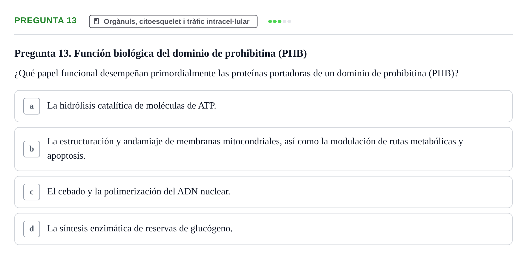 Enunciado: Pregunta 13