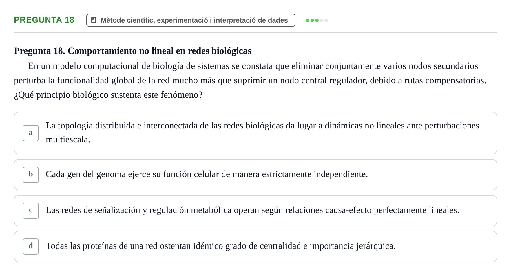 Enunciado: Pregunta 18