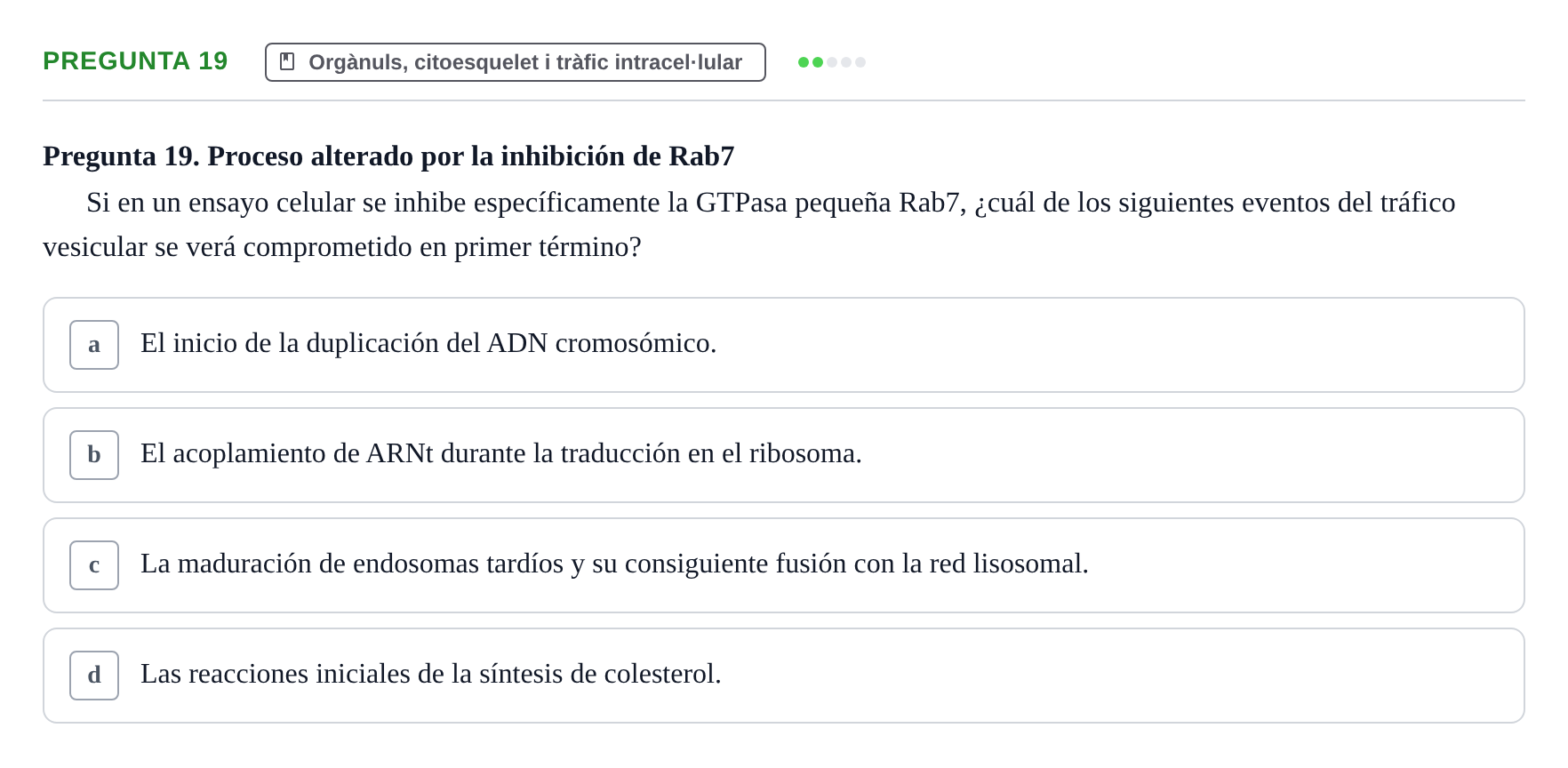 Enunciado: Pregunta 19
