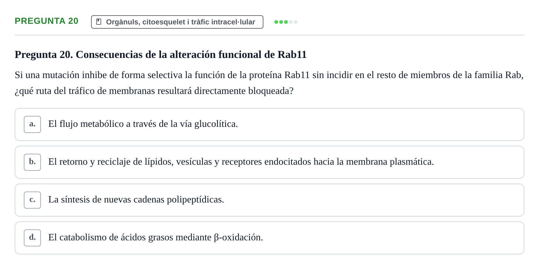 Enunciado: Pregunta 20