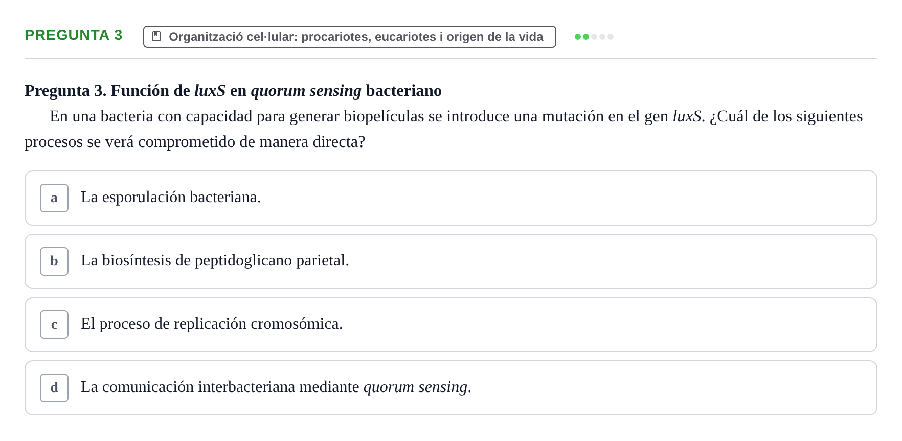 Enunciado: Pregunta 3