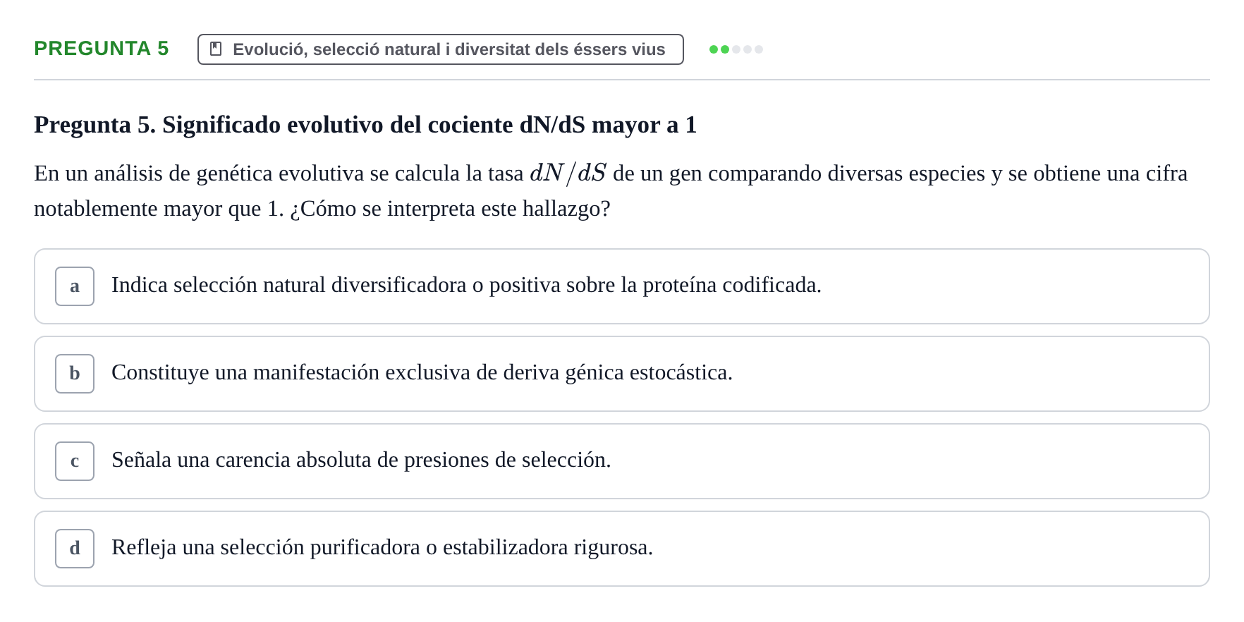 Enunciado: Pregunta 5