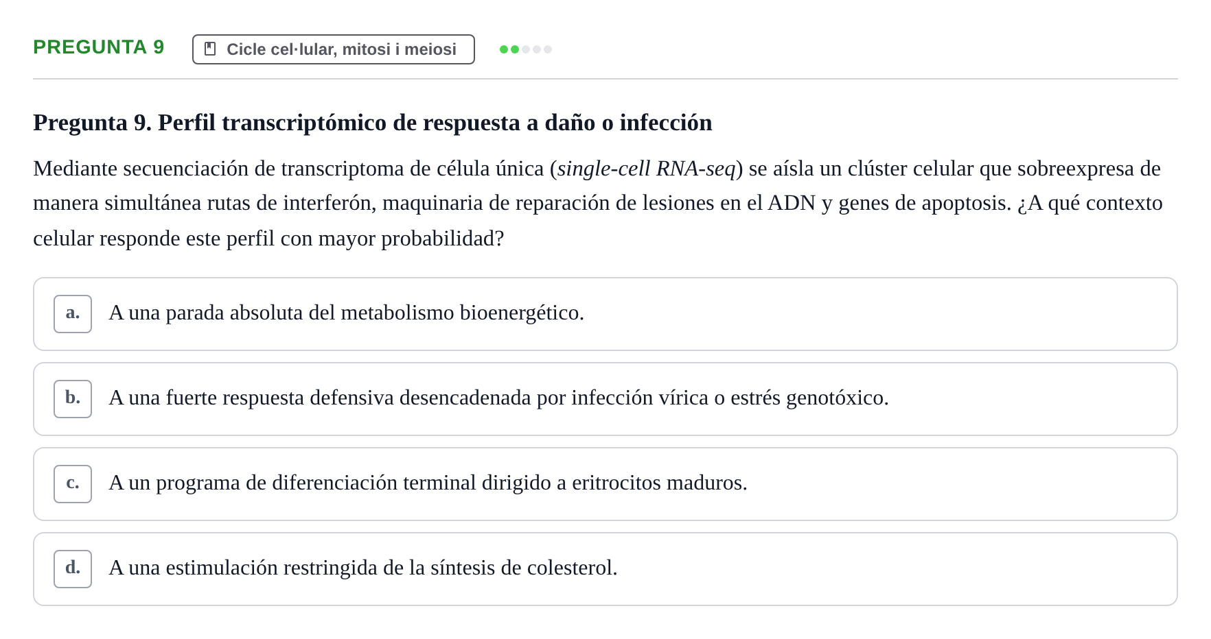Enunciado: Pregunta 9