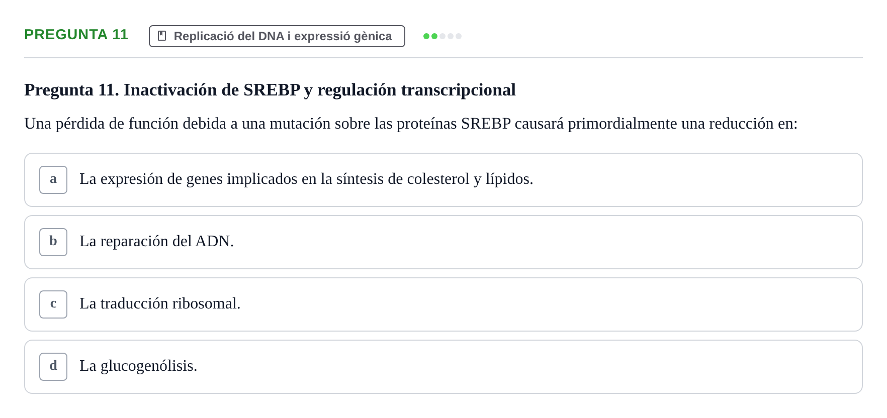 Enunciado: Pregunta 11