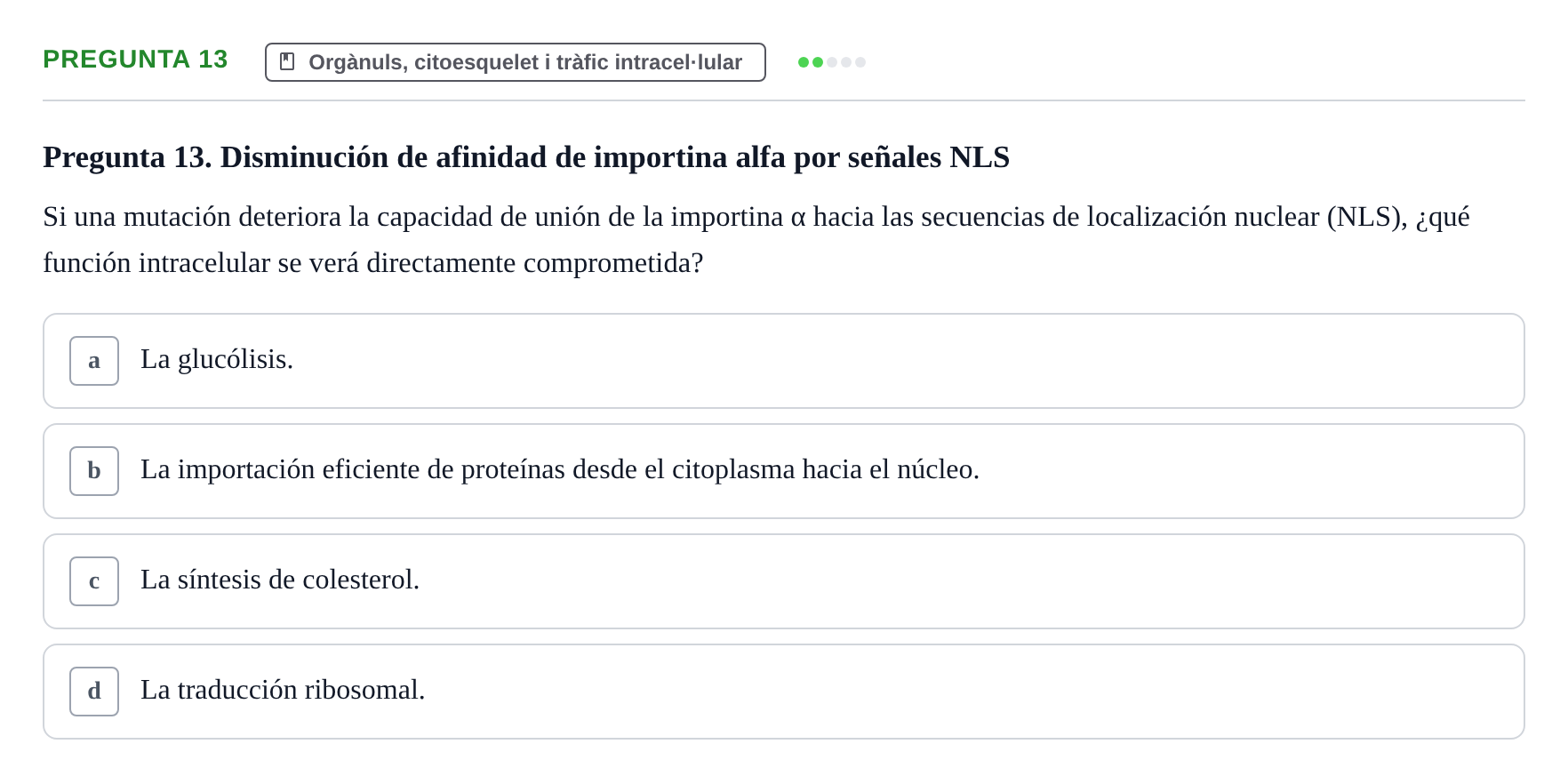 Enunciado: Pregunta 13
