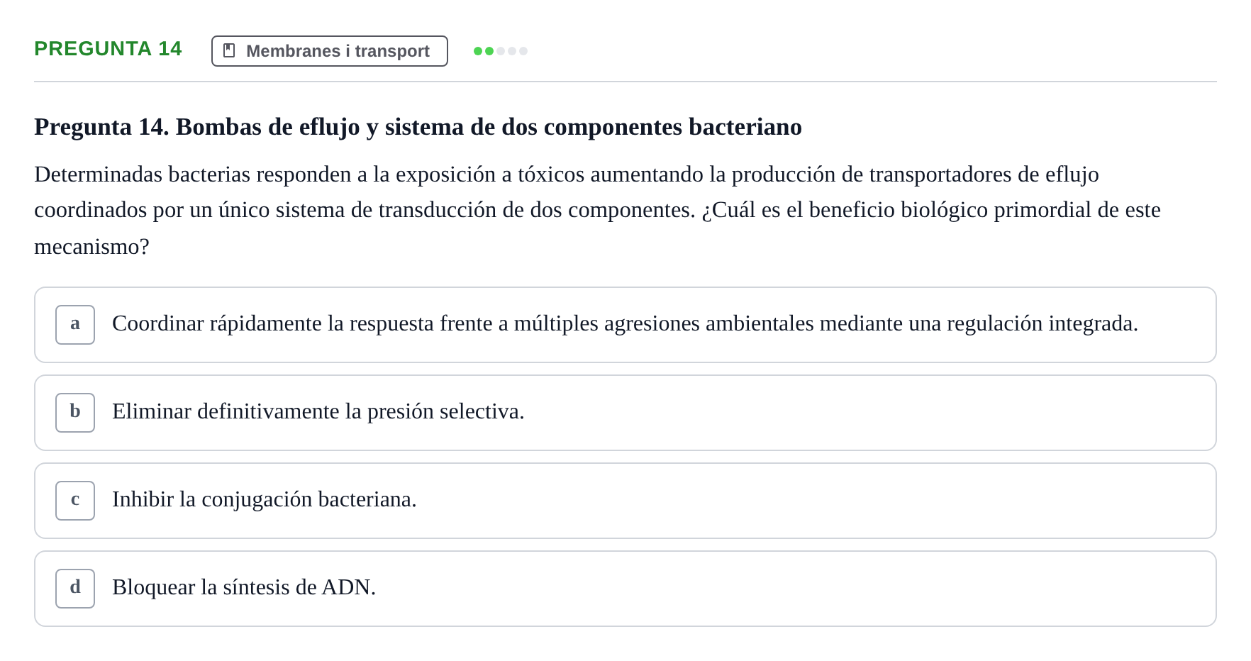 Enunciado: Pregunta 14