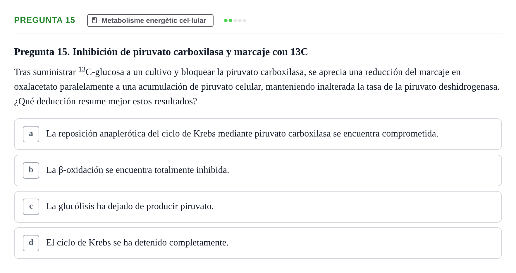 Enunciado: Pregunta 15