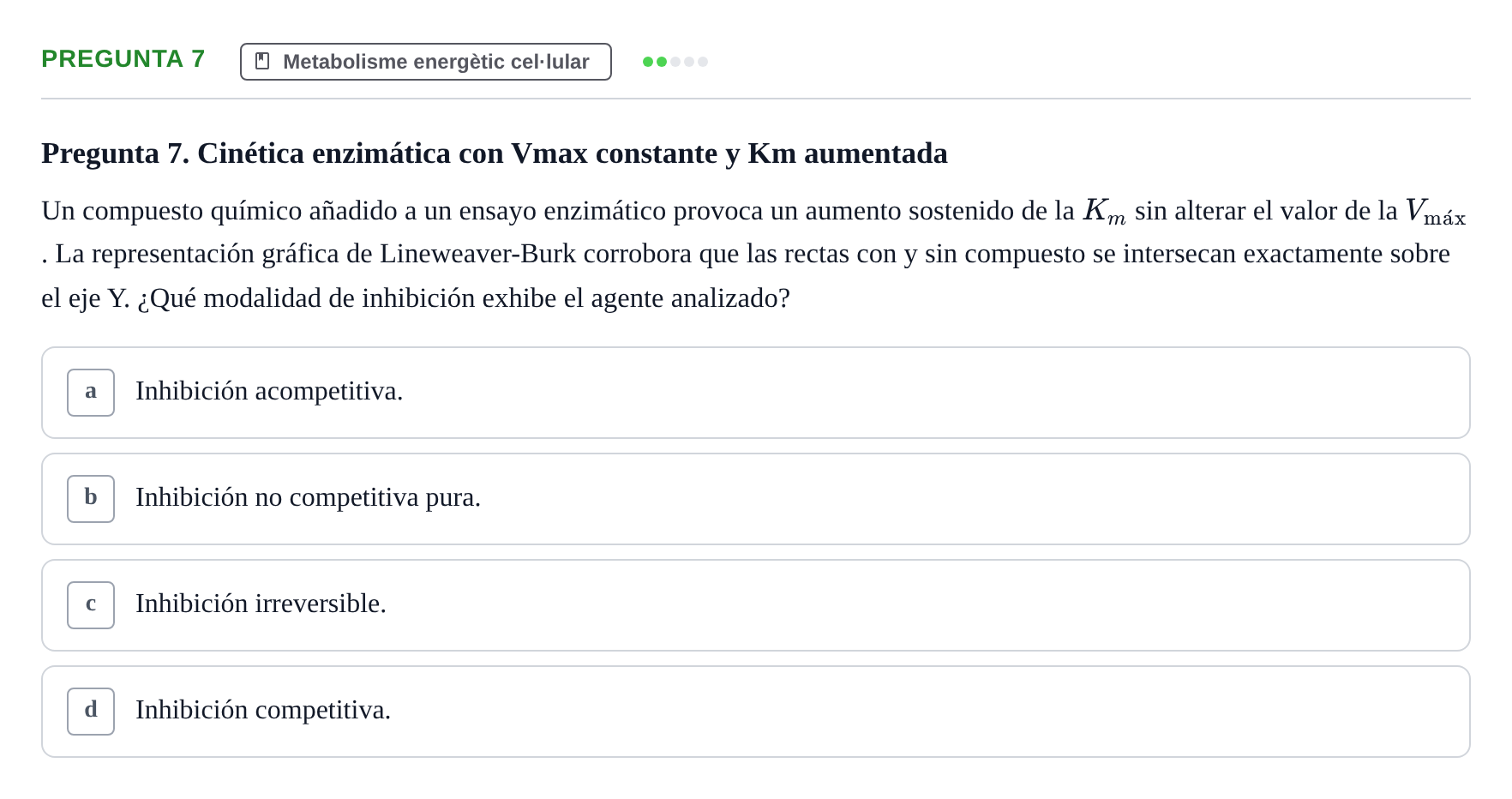 Enunciado: Pregunta 7