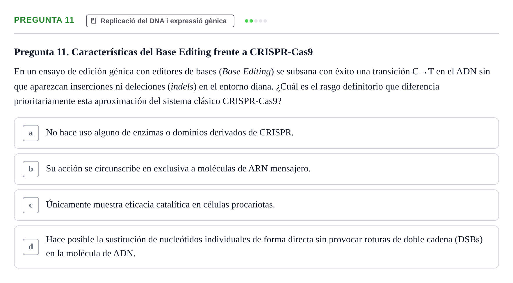 Enunciado: Pregunta 11