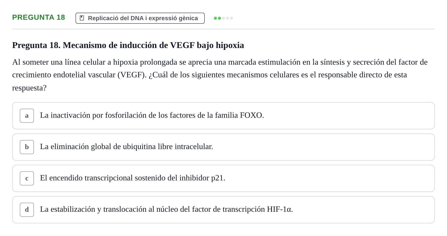Enunciado: Pregunta 18