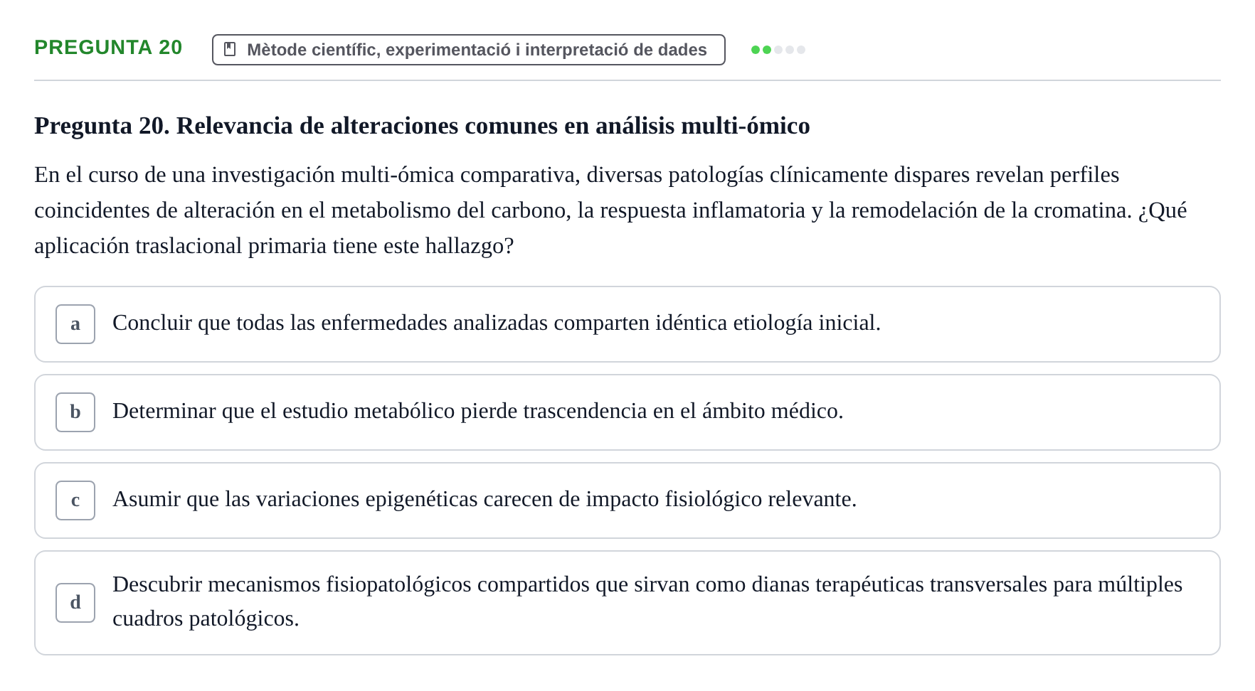 Enunciado: Pregunta 20