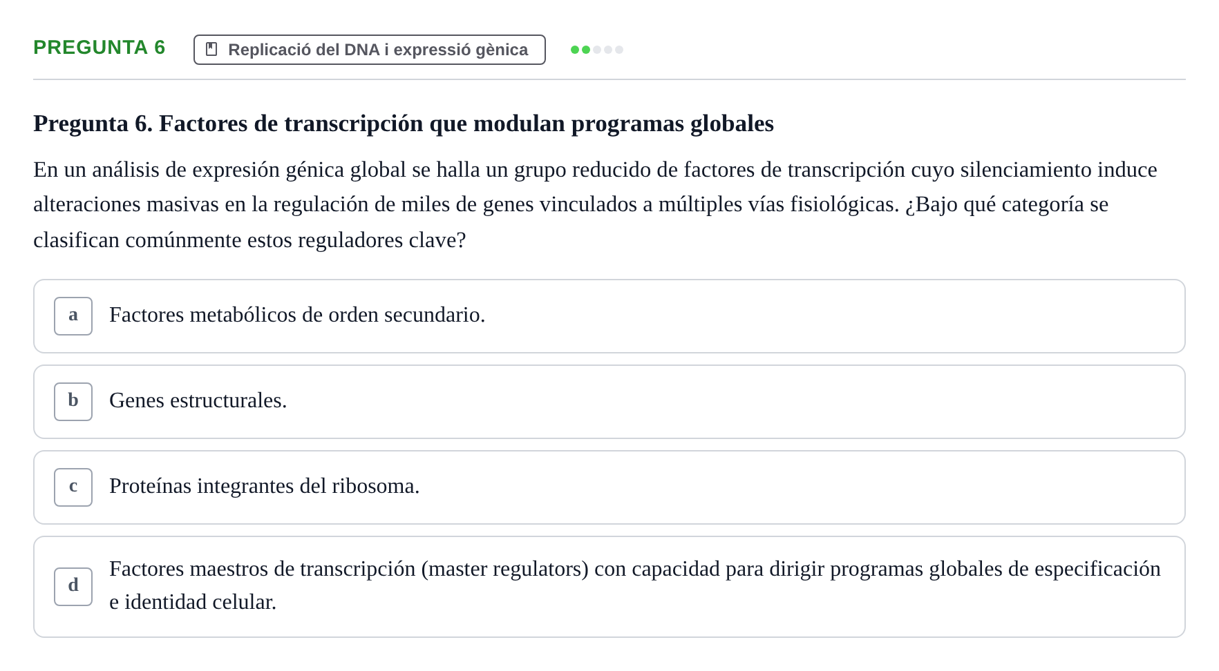 Enunciado: Pregunta 6