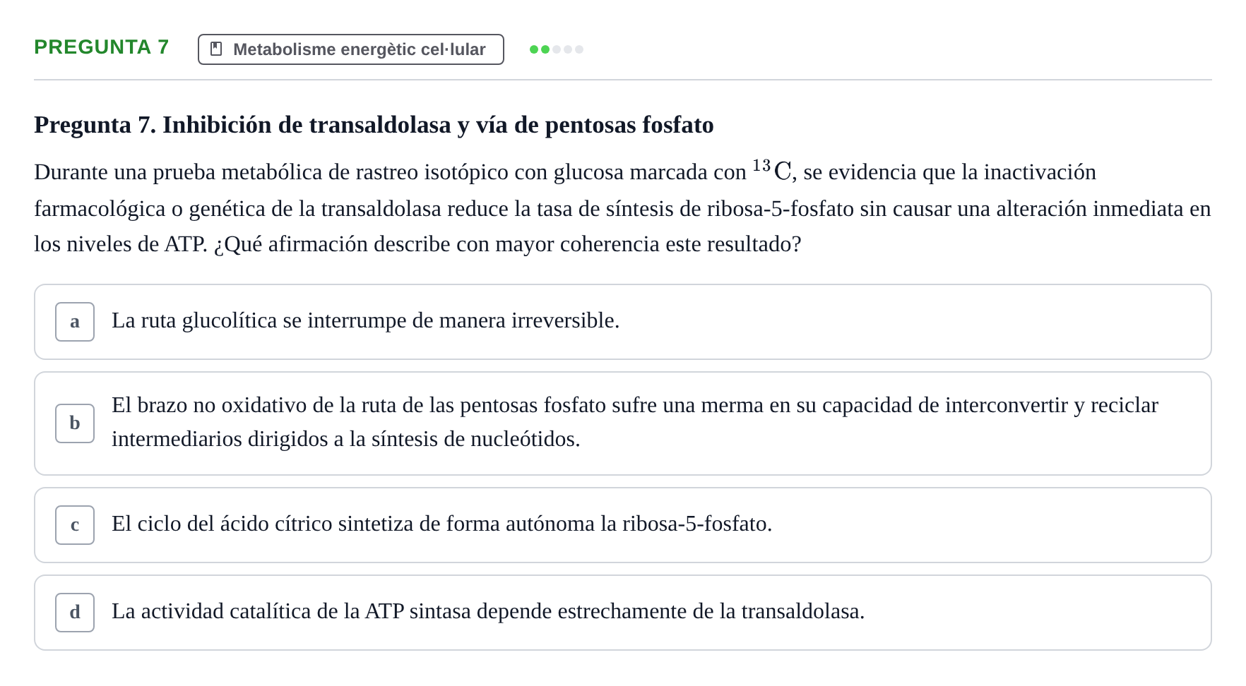 Enunciado: Pregunta 7