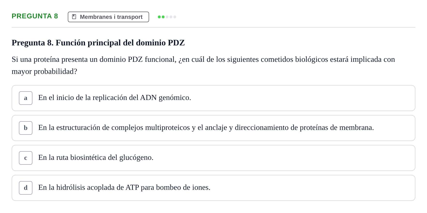 Enunciado: Pregunta 8