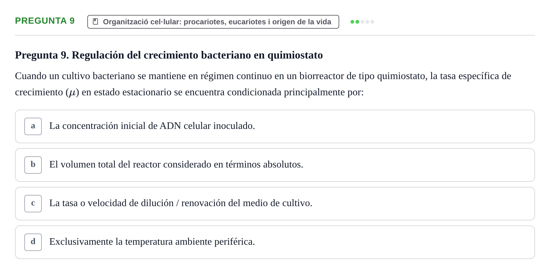 Enunciado: Pregunta 9
