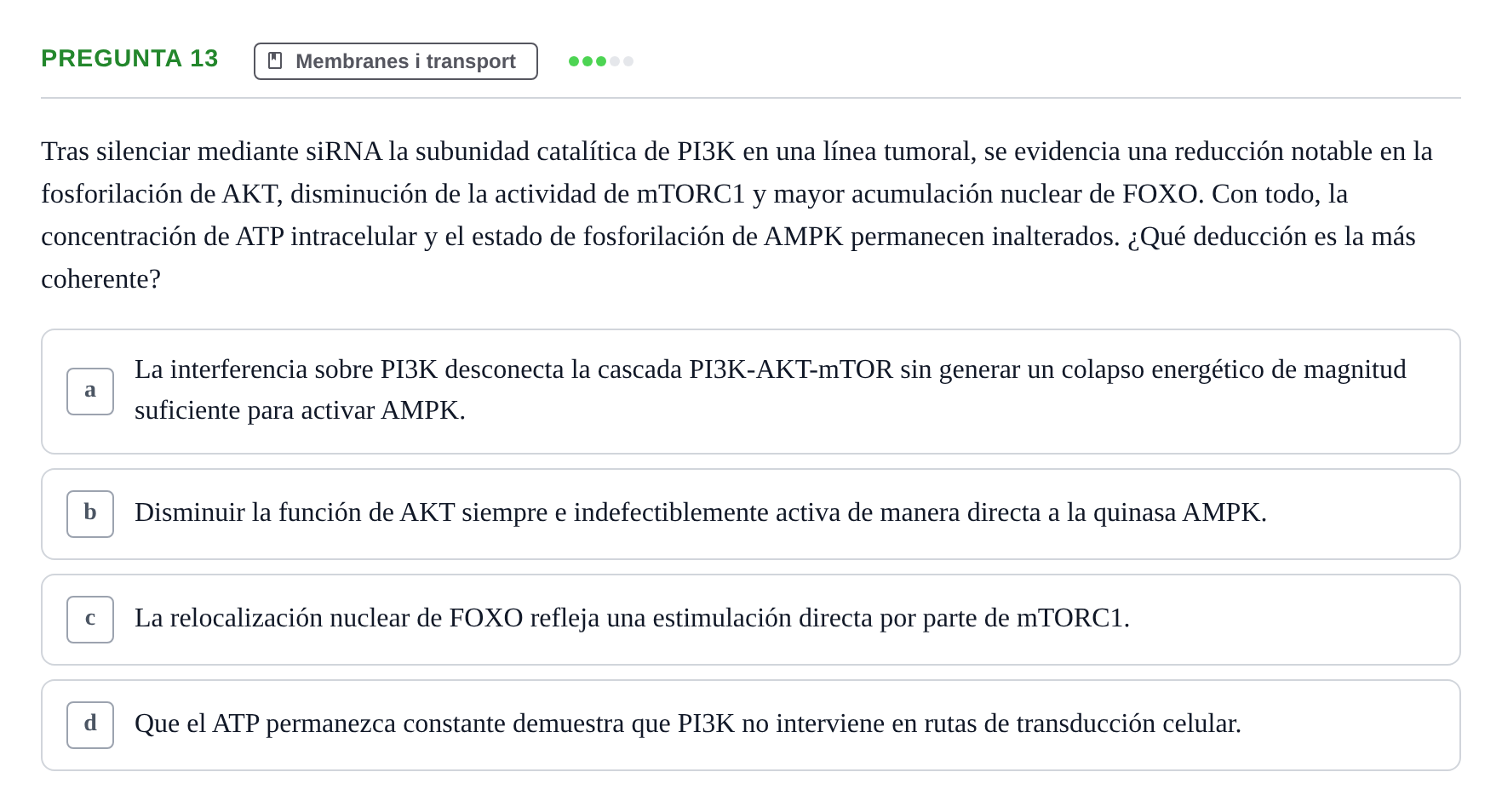 Enunciado: Pregunta 13