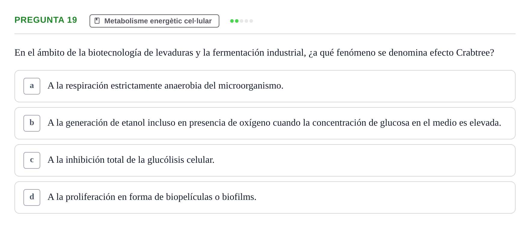 Enunciado: Pregunta 19
