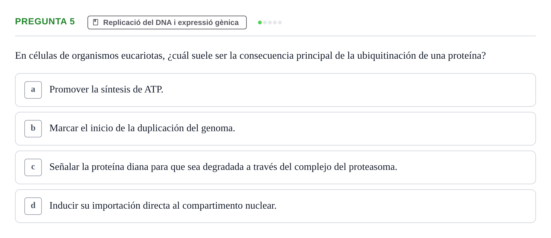 Enunciado: Pregunta 5