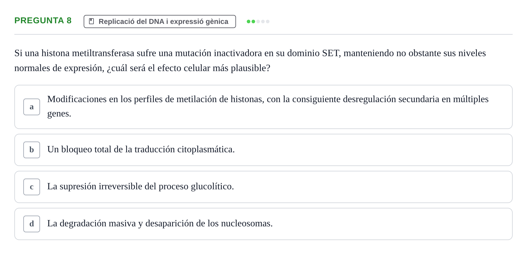 Enunciado: Pregunta 8