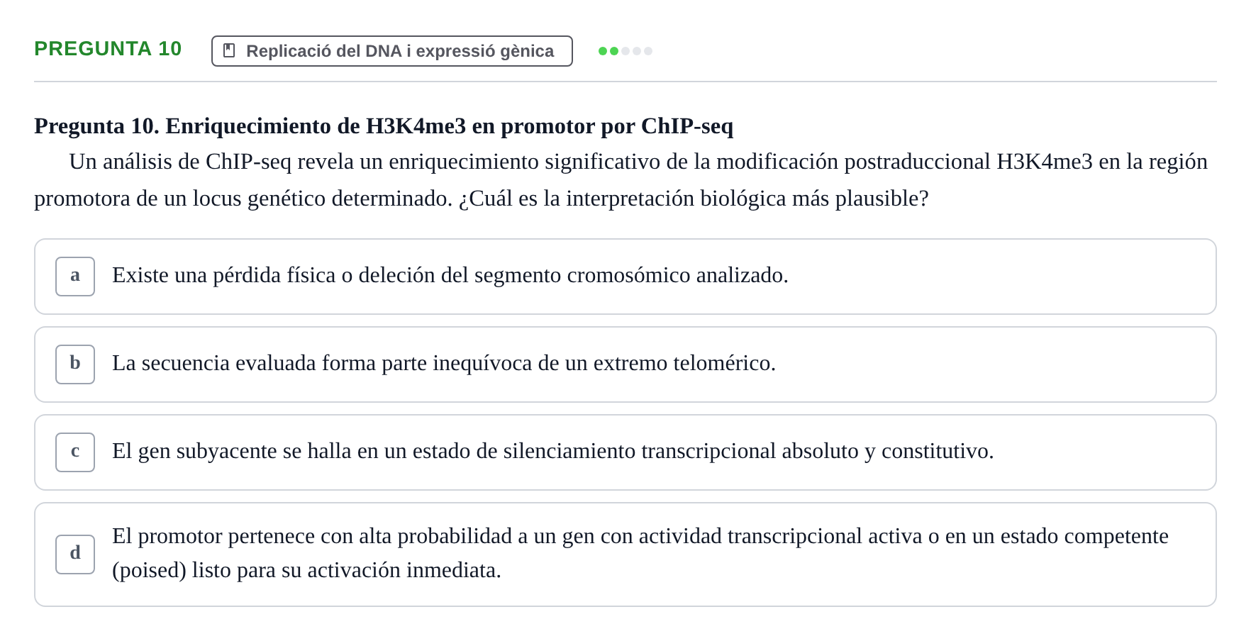 Enunciado: Pregunta 10