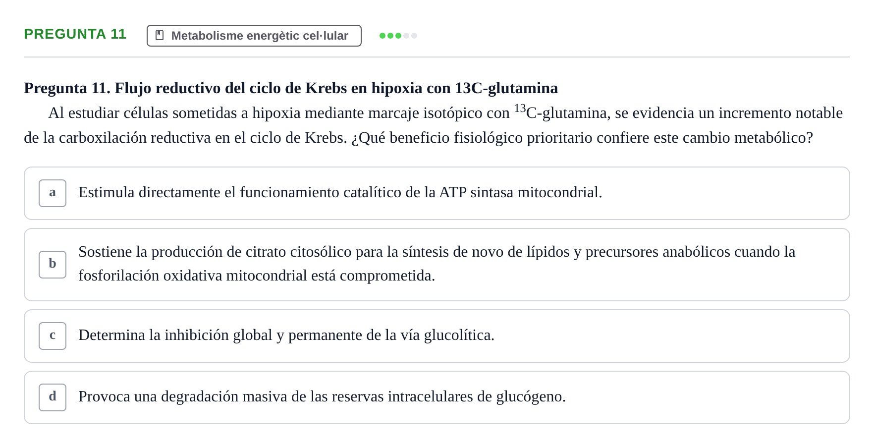 Enunciado: Pregunta 11