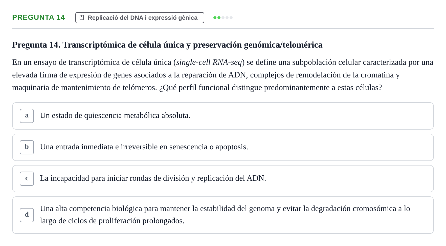 Enunciado: Pregunta 14