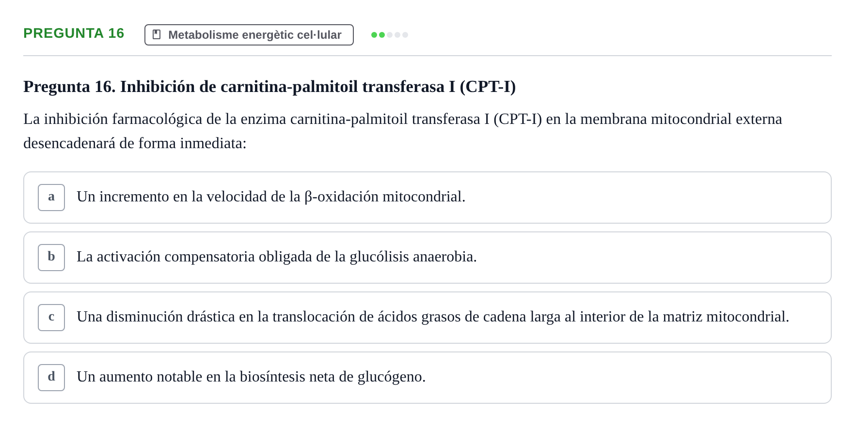 Enunciado: Pregunta 16