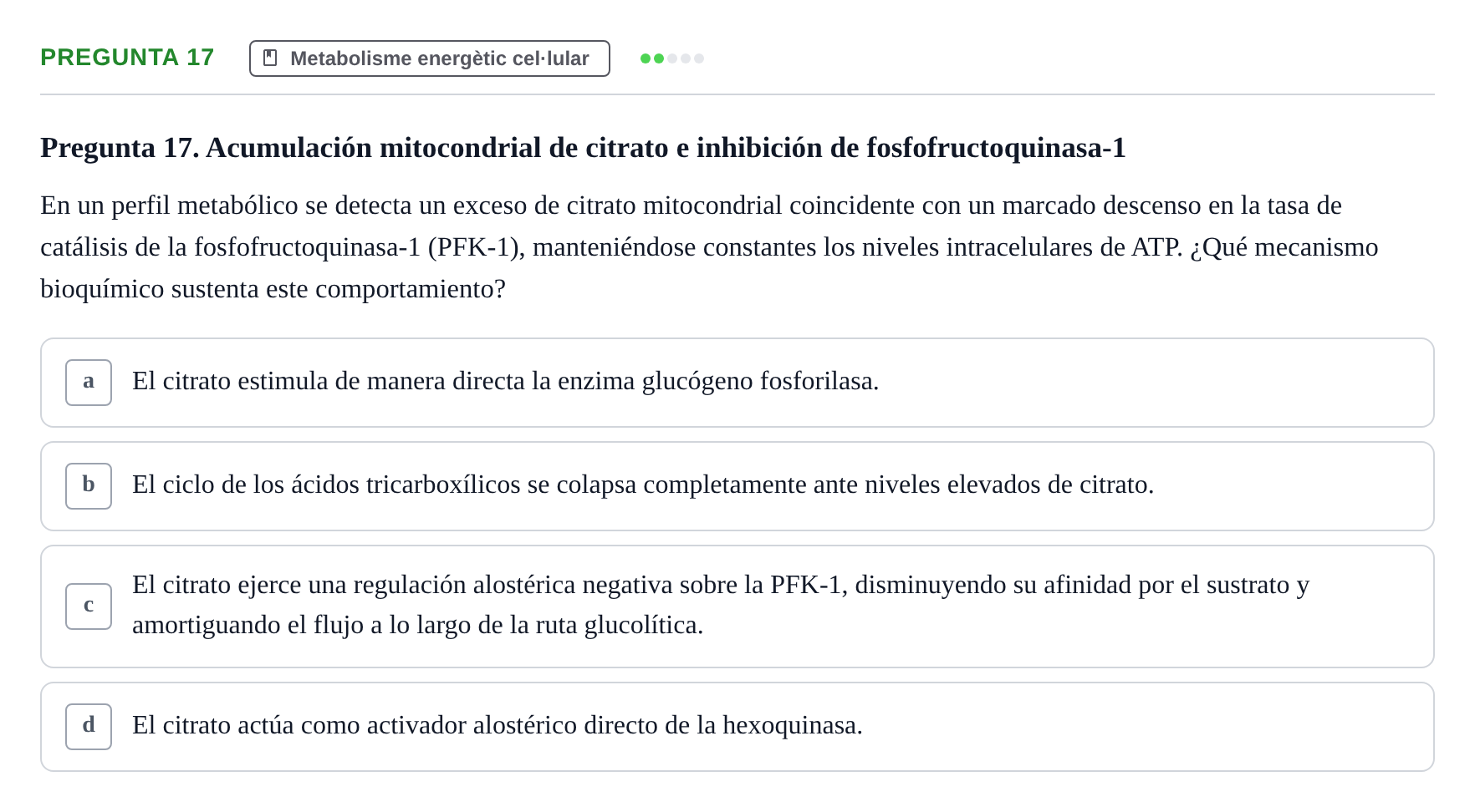 Enunciado: Pregunta 17